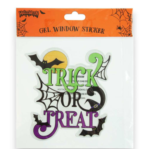 Picture of HALLOWEEN GEL WINDOW STICKER TRICK OR TREAT